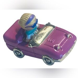 Vtg 1994 POLLY POCKET Bluebird Toys Racy Roadster Pink Car & Doll Without Ring